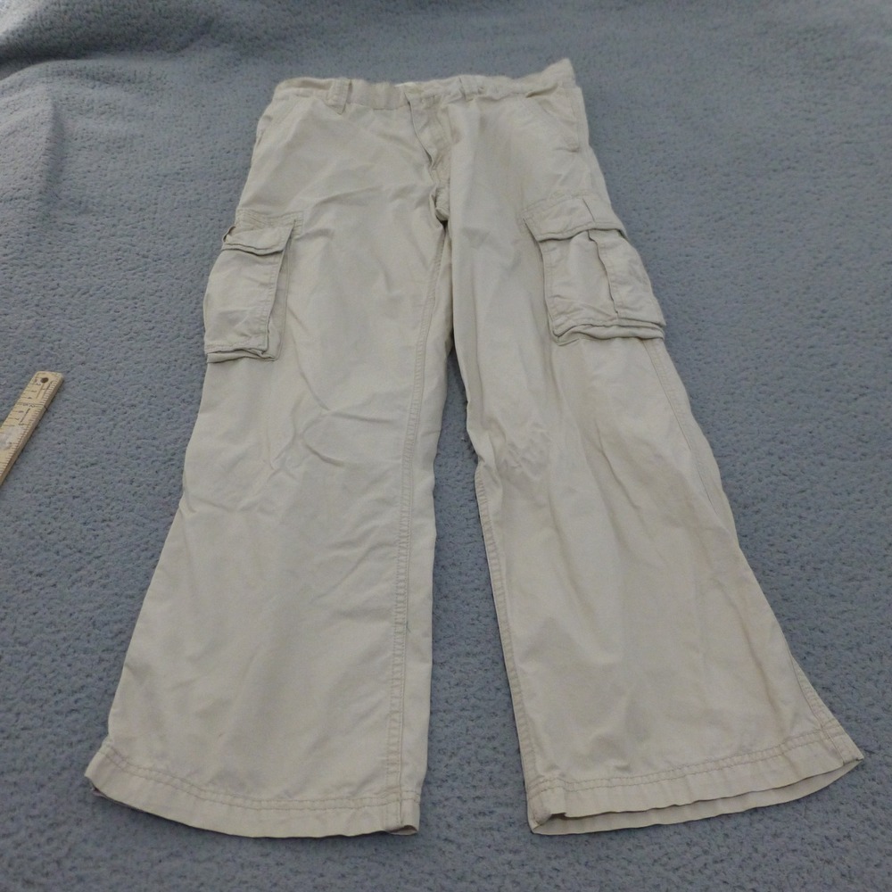 Old Navy Pants Mens 34x30 Y2K Loose Cargo Khaki Tan Utility Pockets Cotton